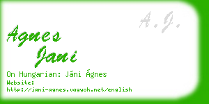 agnes jani business card